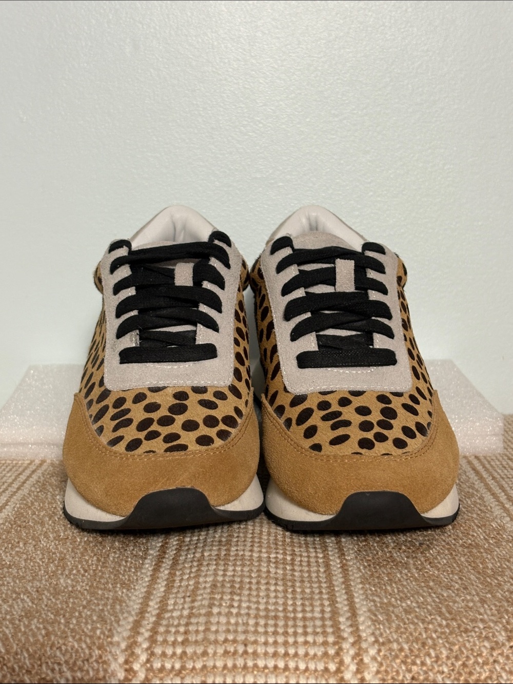 Women’s Loeffler Randall Rio Leopard Print Sneakers, Calf Hair Panels & Suede